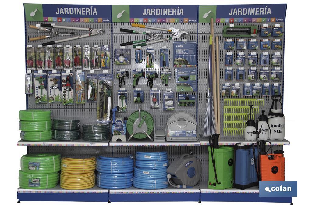 EXPOSITOR COMPLETO DE HERRAMIENTAS DE  JARDINERÍA