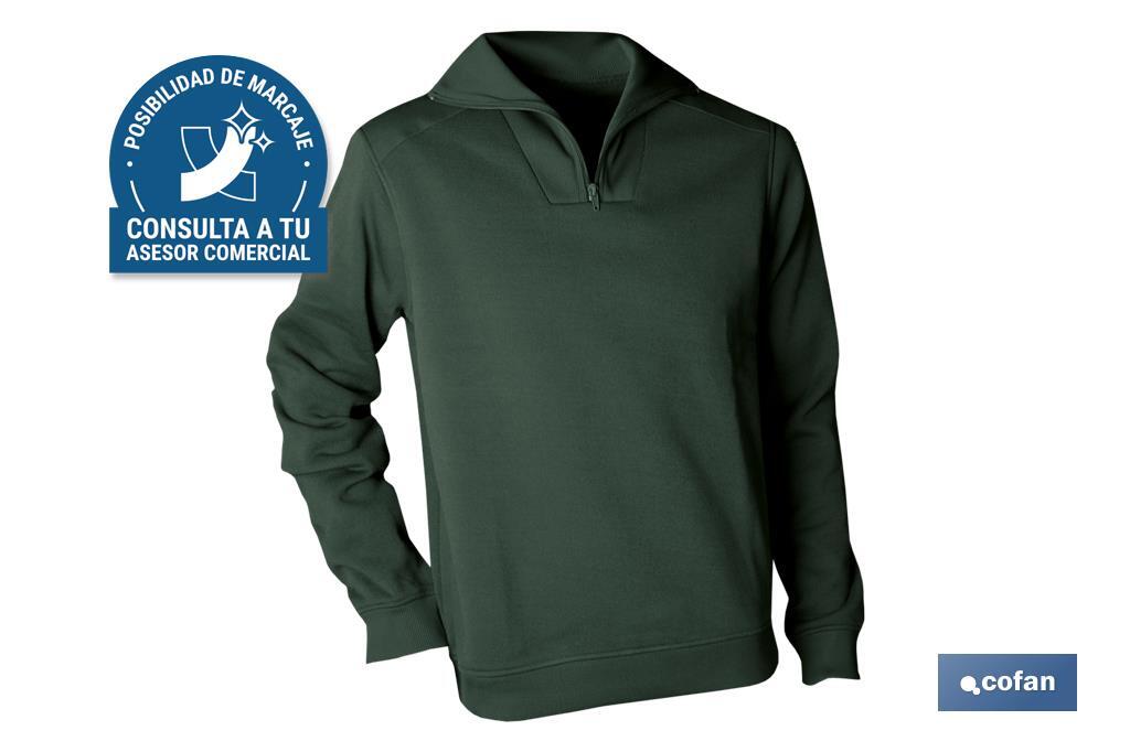 SUDADERA CUELLO CREMALL. VOLTA 280gms/m VERDE T-L