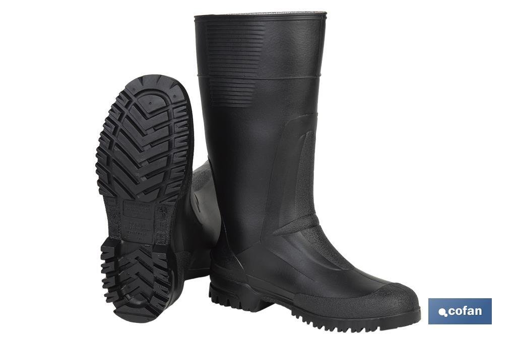 BOTA ALTA DE AGUA PVC NEGRA TALLA 42