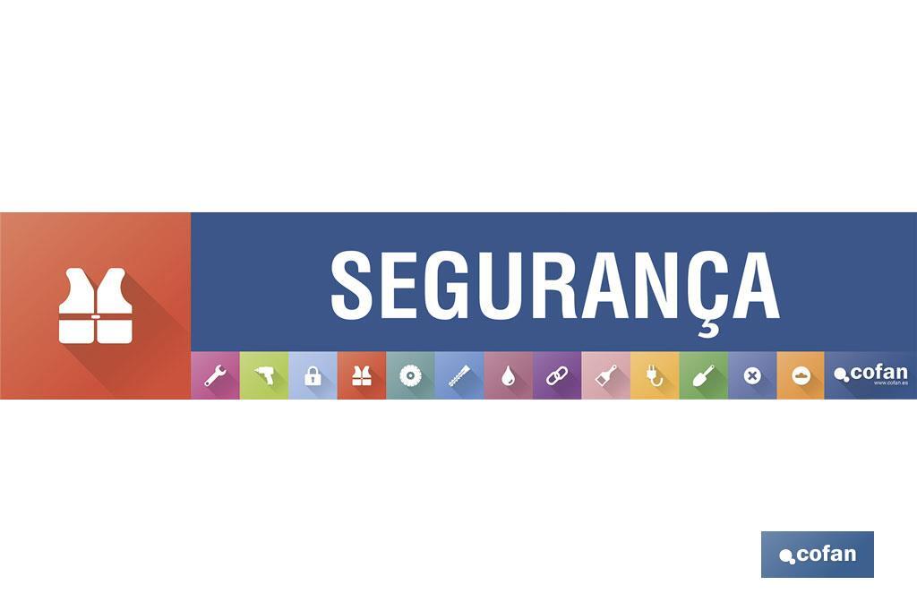 SEÑALETICA IMANTADA PORTUGUES PARA EXPOSITOR 975 X 200 MM - SEGURANÇA