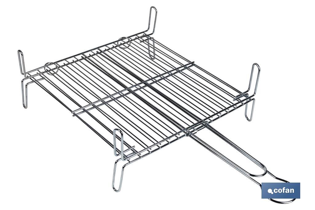 PARRILLA DOBLE ZINCADO 30x30cm