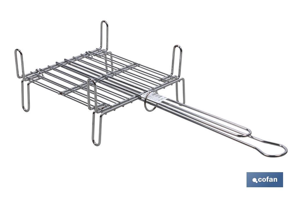 PARRILLA DOBLE INOX 400 X 400MM