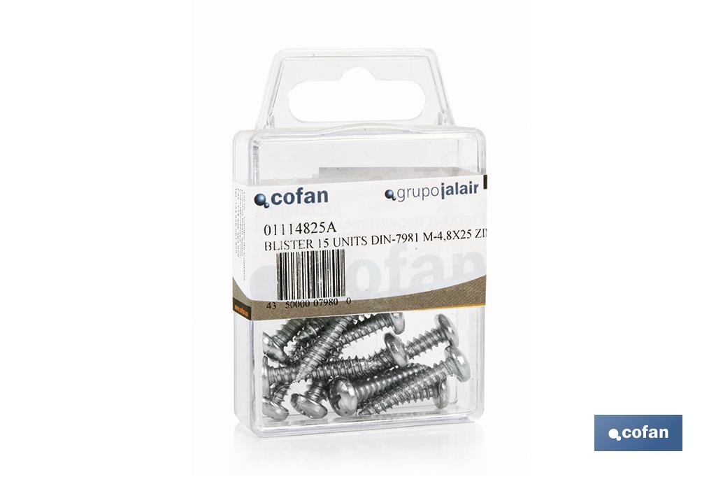 BLÍSTER DE 15 UDS. DIN-7981 M-39X19 ZINC VENTA UNITARIA