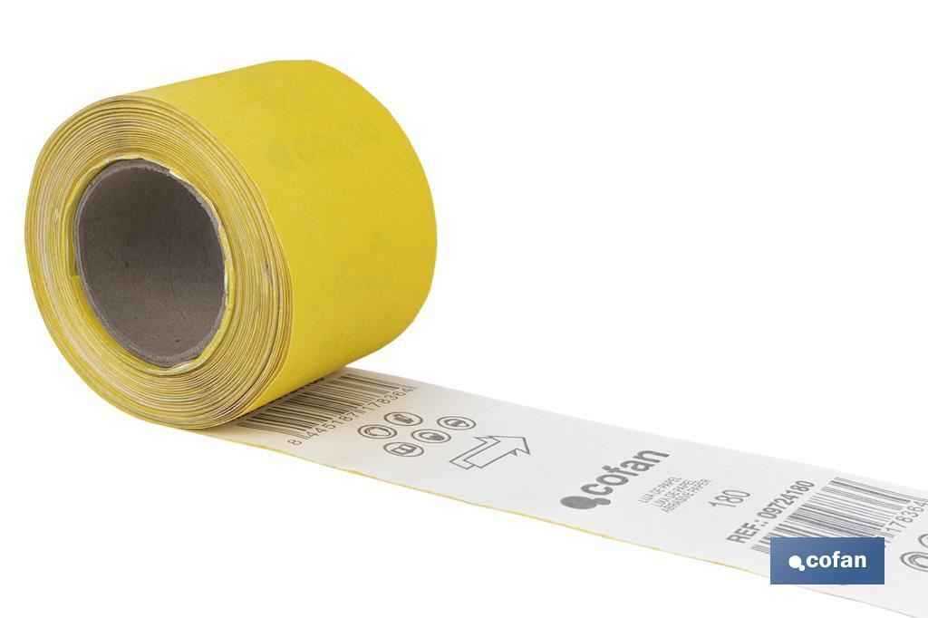 ROLLO LIJA DE PAPEL 100 X 25 M. G.180