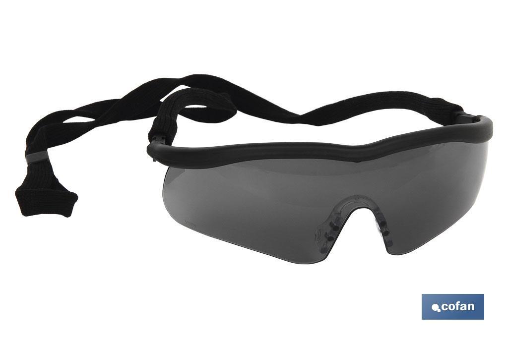 GAFAS SEGURIDAD SPORT OSCURA UV PROTECTION