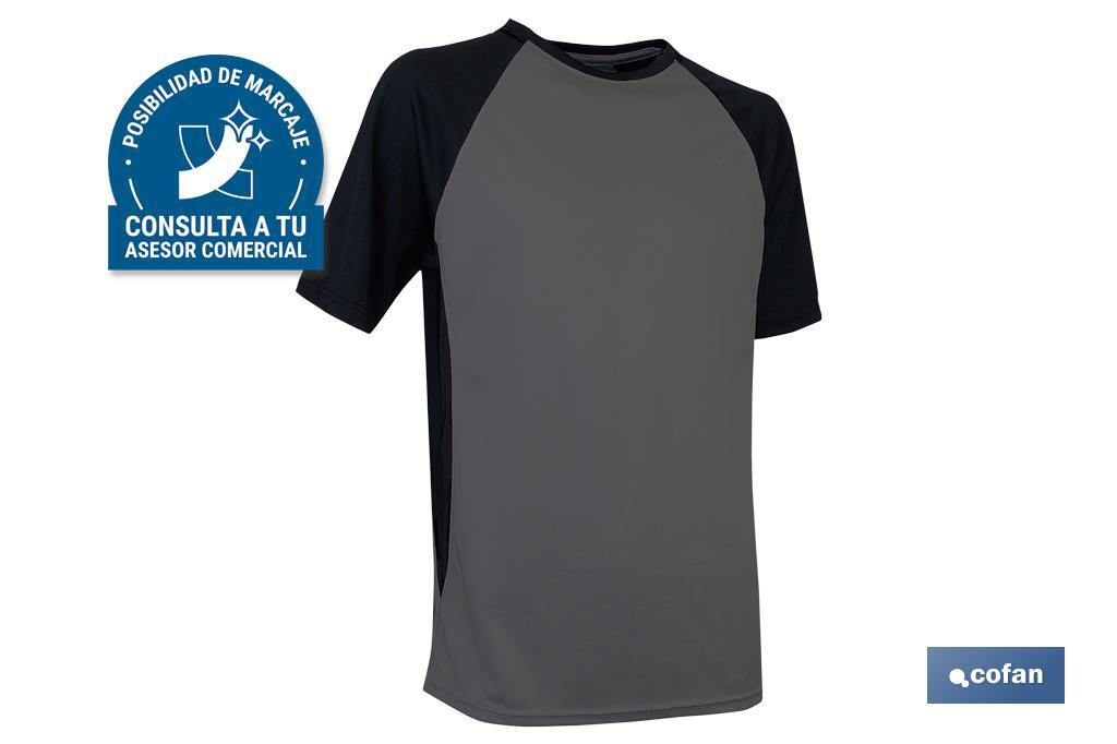 CAMISETA TRANSPIRABLE PILOTE GRIS-NEGRA 160G/M2 T-L