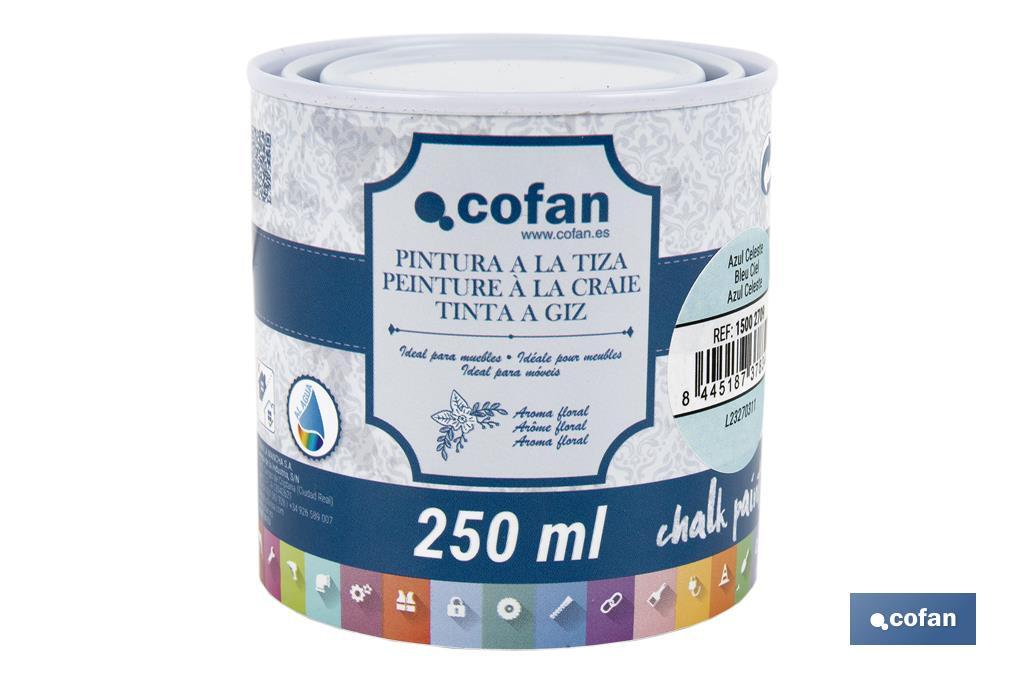 PINTURA A LA TIZA, CHALK PAINT, AZUL CELESTE 250 ML