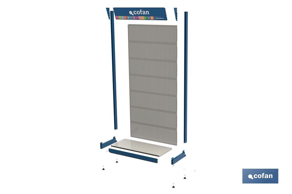 COLUMNA LATERAL 60X30 2250MM EXPOSITOR PERFORADO