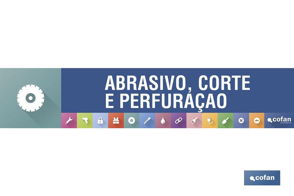 SEÑALETICA IMANTADA PORTUGUES PARA EXPOSITOR 975 X 200 MM - ABRASIVO, CORTE E PERFURAÇAO