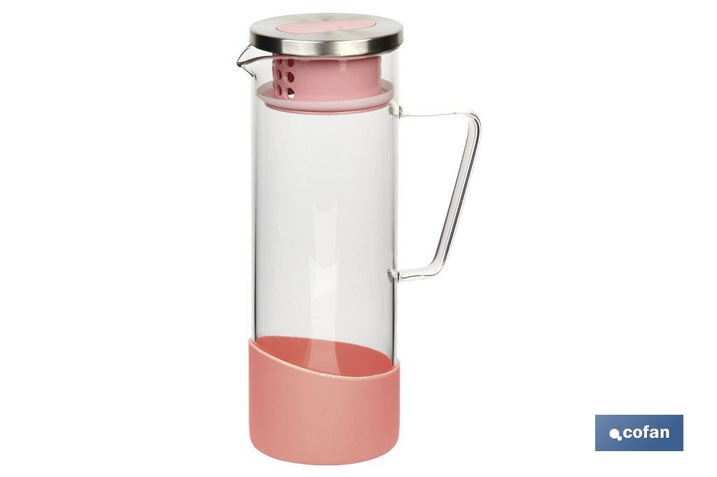 JARRA BOROSILICATO ROSA 1300 ml