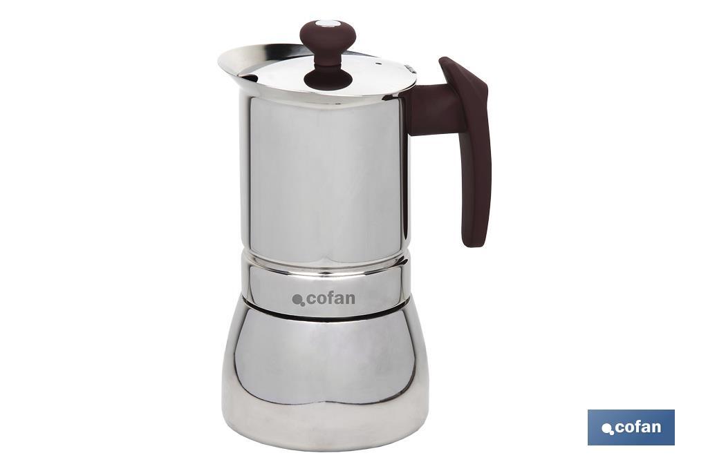 CAFETERA ITALIANA  9 TAZAS ACERO INOX