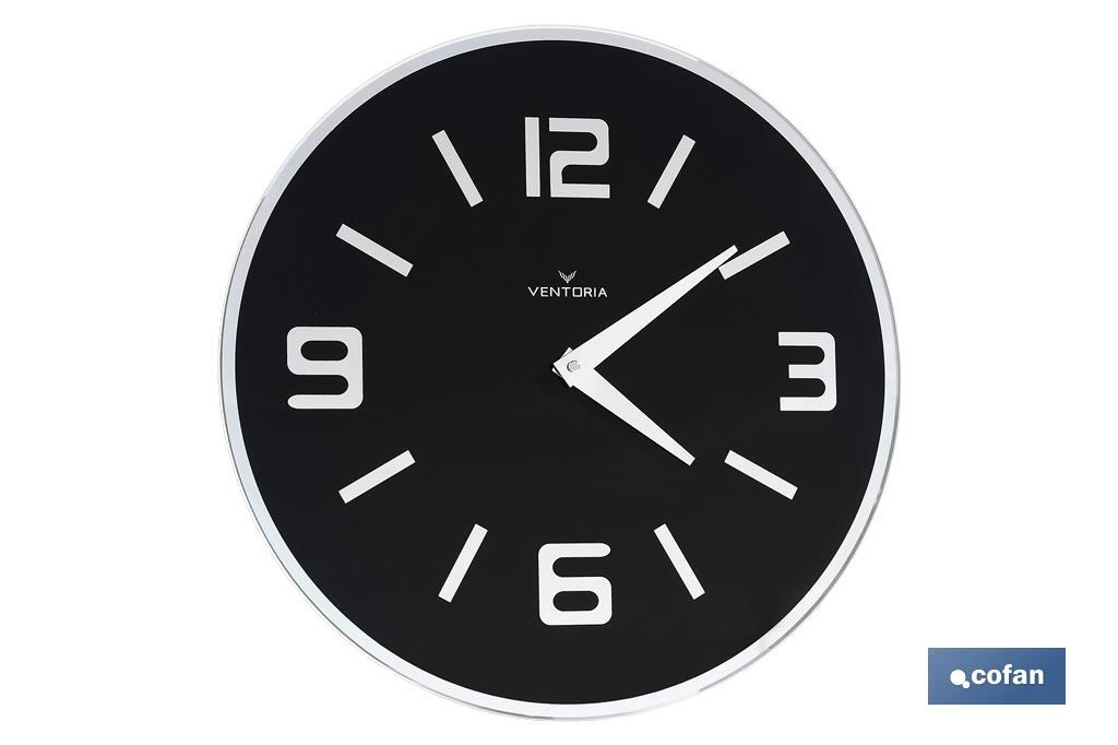 RELOJ DE PARED Ø43CM CRISTAL MODELO LIVORNO