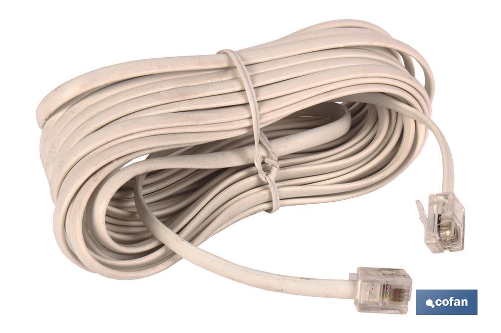 CABLE PLANO TELEFONO CON TOMAS (4.5M)