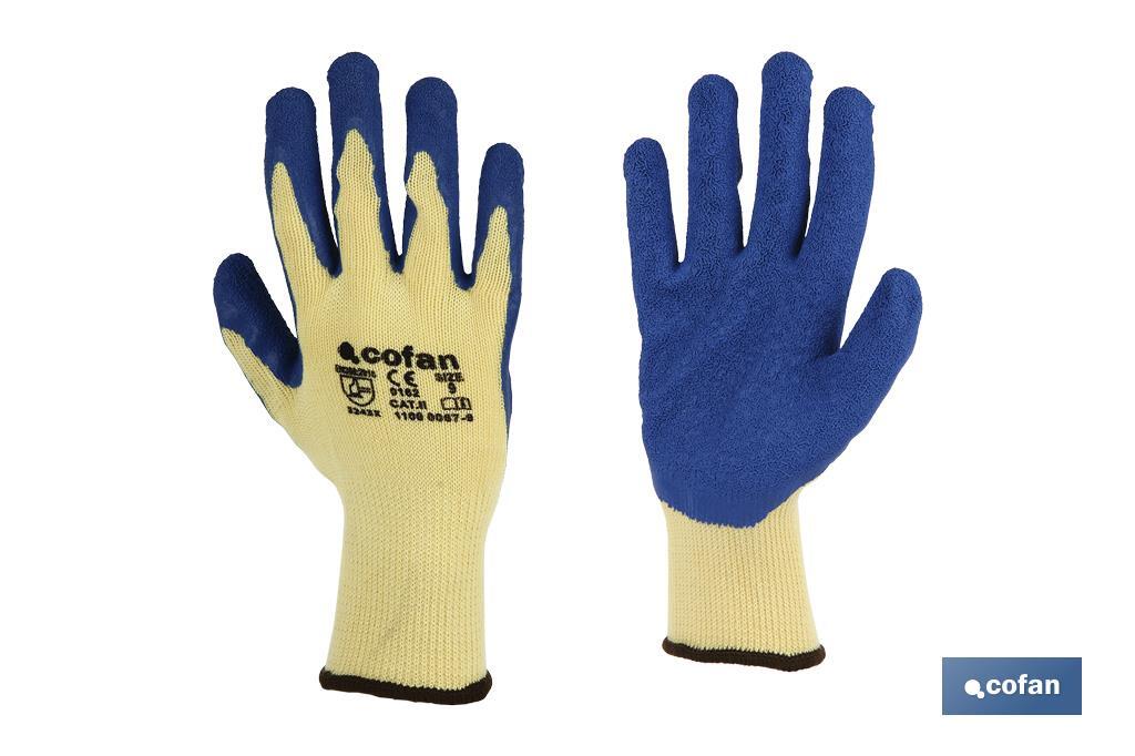 Guantes de tela y palma de látex | Adherencia correcta y resistentes | Ideales para trabajos manuales | Cómodos y adaptables